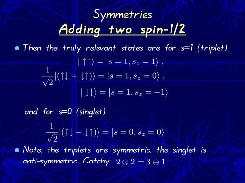 Symmetries in particle physics