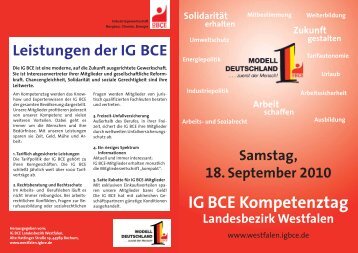 IG BCE Kompetenztag - Ortsgruppe Gladbeck-Mitte