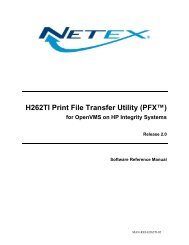 Software Reference Manual - NetEx