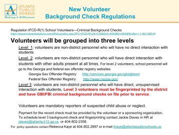 New Volunteer Background Check Regulations - Atlanta Public ...