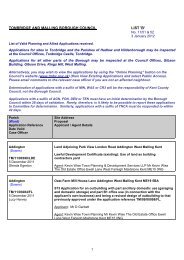 TONBRIDGE AND MALLING BOROUGH COUNCIL LIST 'B'