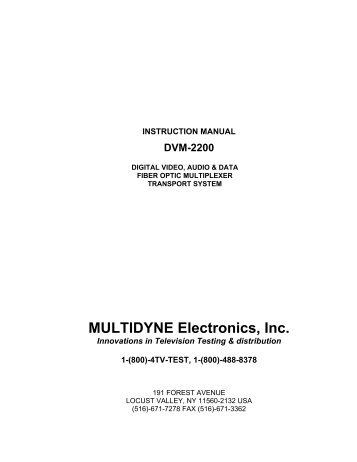 DVM-2200 - Multidyne