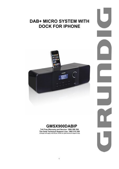 DAB+ MICRO SYSTEM WITH DOCK FOR IPHONE - Grundig Australia