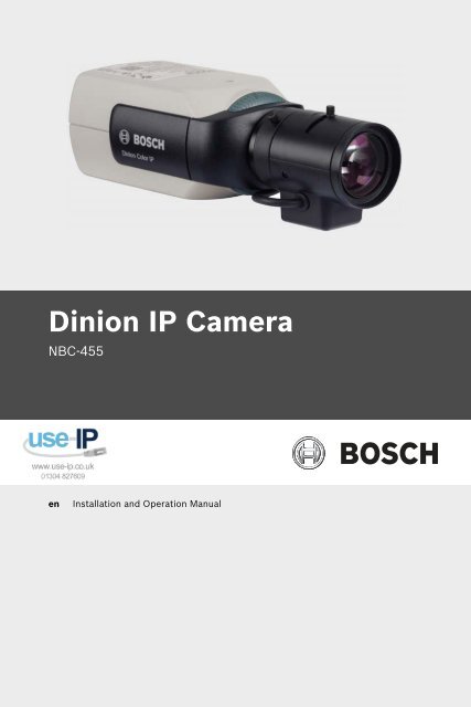Bosch Nbc 455 11p Ip Camera Installation Guide Use Ip