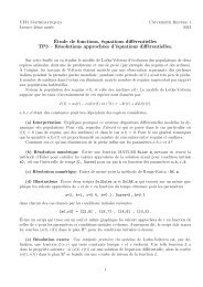 Ãtude de fonctions, Ã©quations diffÃ©rentielles TP3 â RÃ©solutions ...