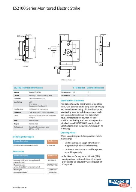 Electric Strikes - Seymour Locksmiths