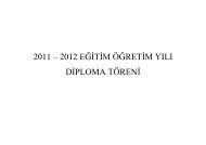 2011 â 2012 eÄitim Ã¶Äretim yÄ±lÄ± diploma tÃ¶reni - ÃÄrenci Ä°Åleri