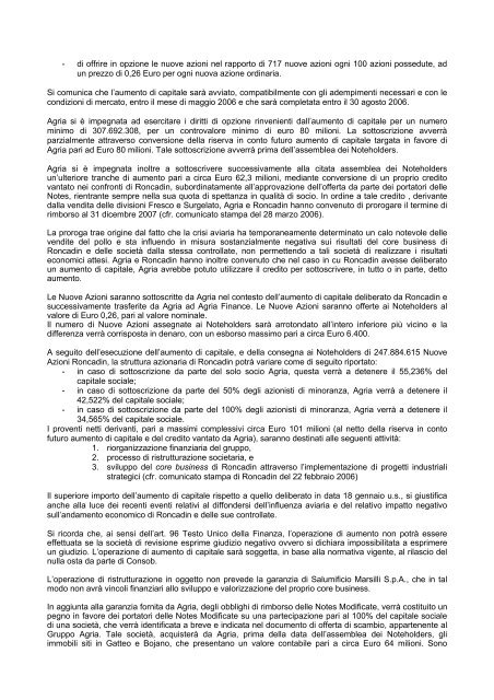 Documento completo in formato PDF (86 Kb) - Gruppo Arena