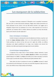 Les marqueurs de la subduction - Bac S