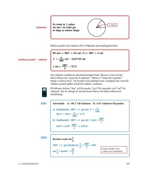 Kurvan y = a sin x + b cos x