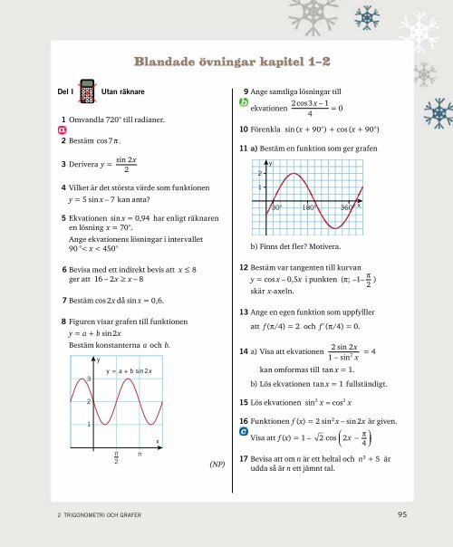 Kurvan y = a sin x + b cos x