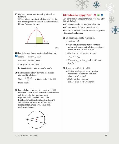 Kurvan y = a sin x + b cos x