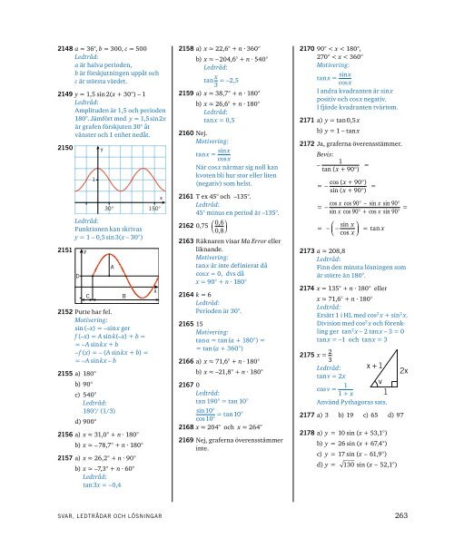 Kurvan y = a sin x + b cos x