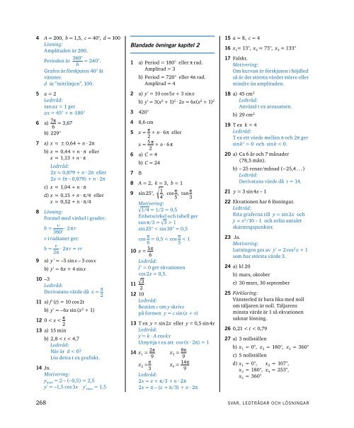 Kurvan y = a sin x + b cos x