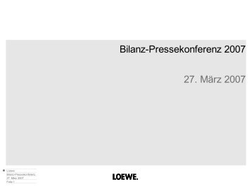 Loewe Bilanz-Pressekonferenz 2007