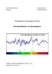 Die Klassifikation von Sternspektren - DIDAKTIK DER PHYSIK