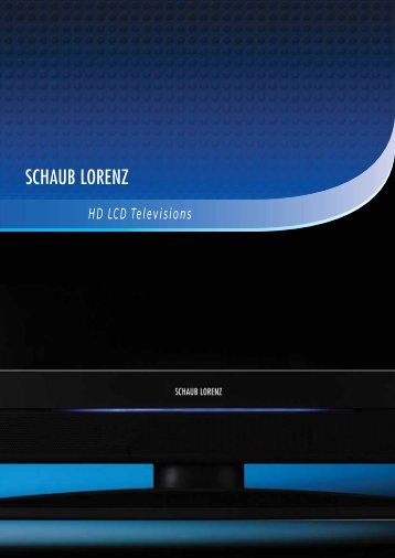 HD LCD Televisions - SCHAUB LORENZ AUSTRALIA