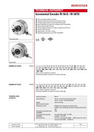 TECHNICAL DATASHEET Incremental Encoder RI 58-D / RI 58TD