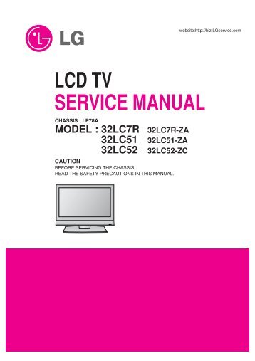 LCD TV SERVICE MANUAL - Sharatronica