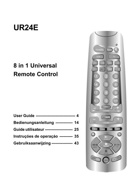 UR24E 8 in 1 Universal Remote Control - ClickHome