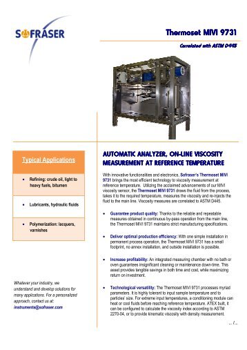 Thermoset MIVI technical datasheet - SOFRASER