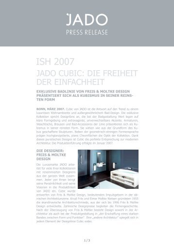 Die Freiheit der Einfachheit - Jado