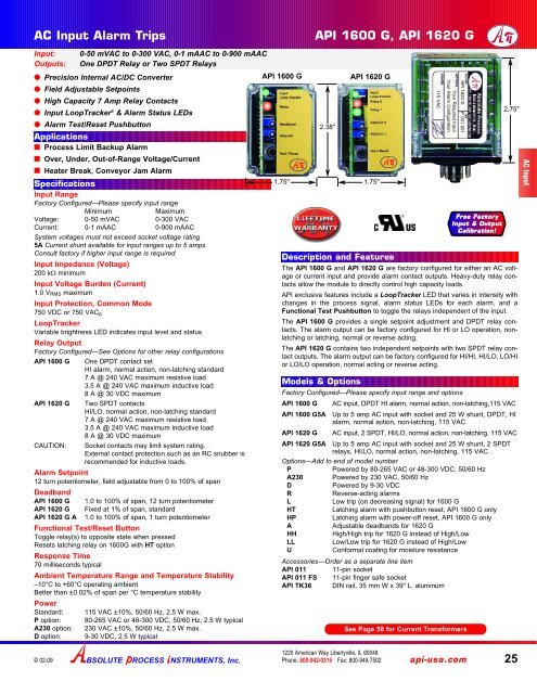 Download API's catalog - Thermo/Cense Inc.