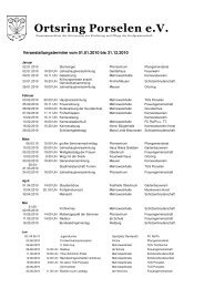 Veranstaltungskalender 2010 - Porselen