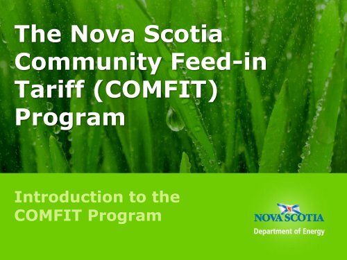 COMFIT - Government of Nova Scotia