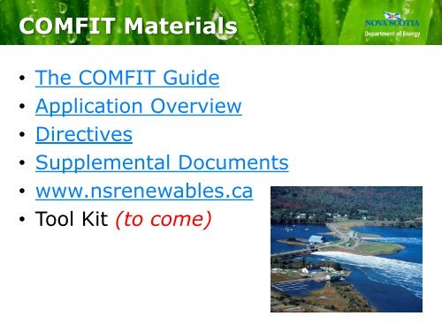 COMFIT - Government of Nova Scotia