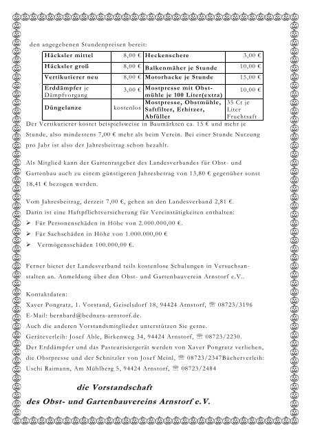 Obst Info - Arnstorf