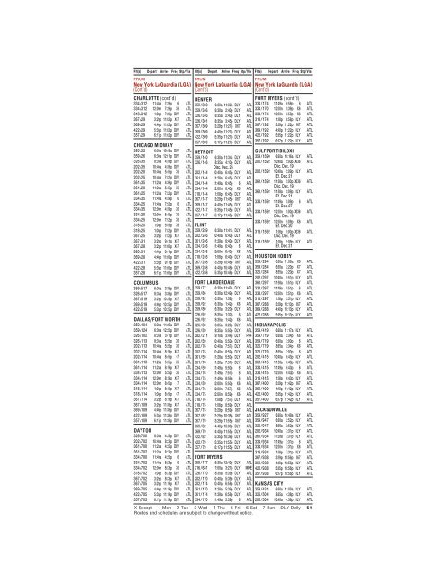 TIMETABLE - Airtran Airways