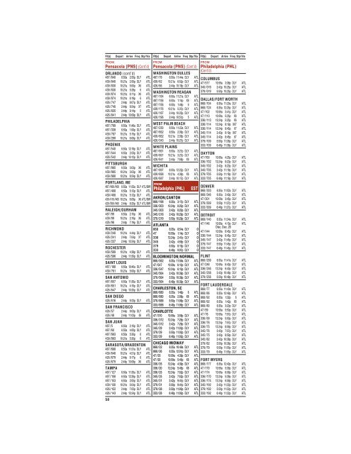 TIMETABLE - Airtran Airways