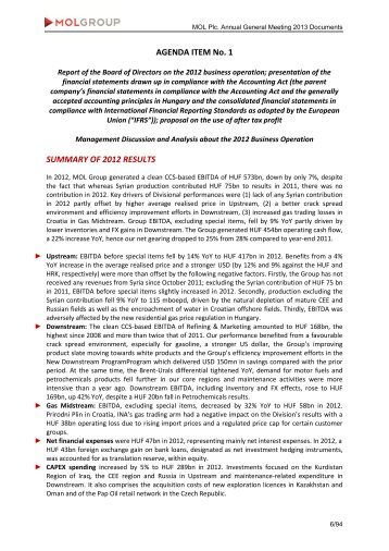 DOCUMENTS FOR THE ANNUAL GENERAL MEETING