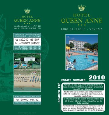 Tariffe Hotel Queen Anne - Lido di Jesolo - Venezia