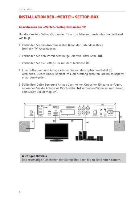 Benutzerhandbuch Quickline «verte!» - Flimscom