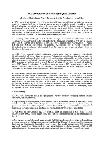 kÃ¶zgyÅ±lÃ©si dokumentumok - MOL-csoport BefektetÅi Kapcsolatok