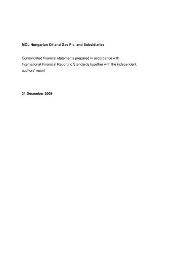 MOL Hungarian Oil and Gas Plc. and Subsidiaries Consolidated ...