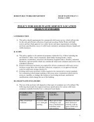 Commercial Enclosure Design Requirements - Public Works - the ...