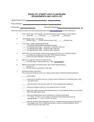 Street Light Design Checklist - Public Works