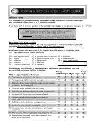 Hospital Survey Form