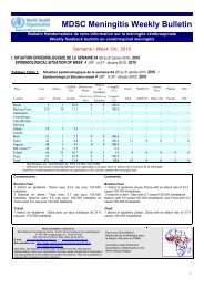 MDSC Meningitis Weekly Bulletin - Meningitis Vaccine Project