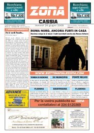 Zona 26-6-09 - Il notiziario gratuito di Roma Nord