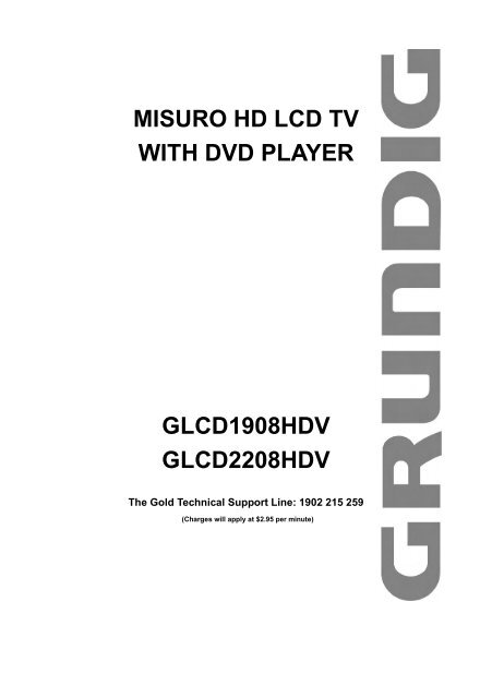 misuro hd lcd tv with dvd player glcd1908hdv ... - Grundig Australia