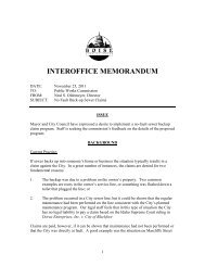 Item 2. No Fault Backup Claims - Public Works - the City of Boise