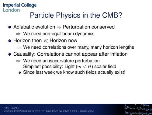 Cosmological Perturbations from Non-Equilibrium Quantum Fields