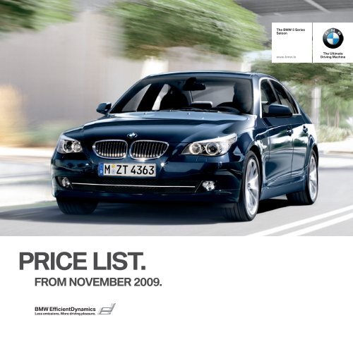 PRICE LIST. - BMW Ireland