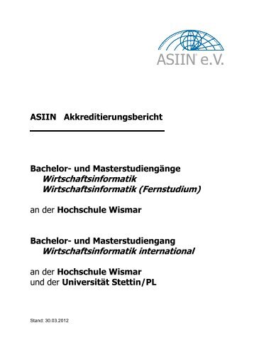 Akkreditierungsbericht - ASIIN e. V.