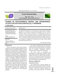 Studies on Phytochemical Profile and Antimicrobial Activity on ...