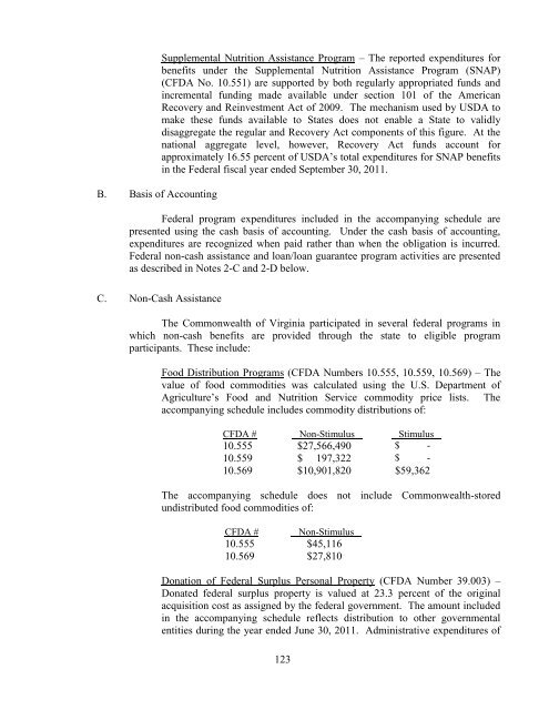 Commonwealth of Virginia Single Audit Report for the Year Ended ...